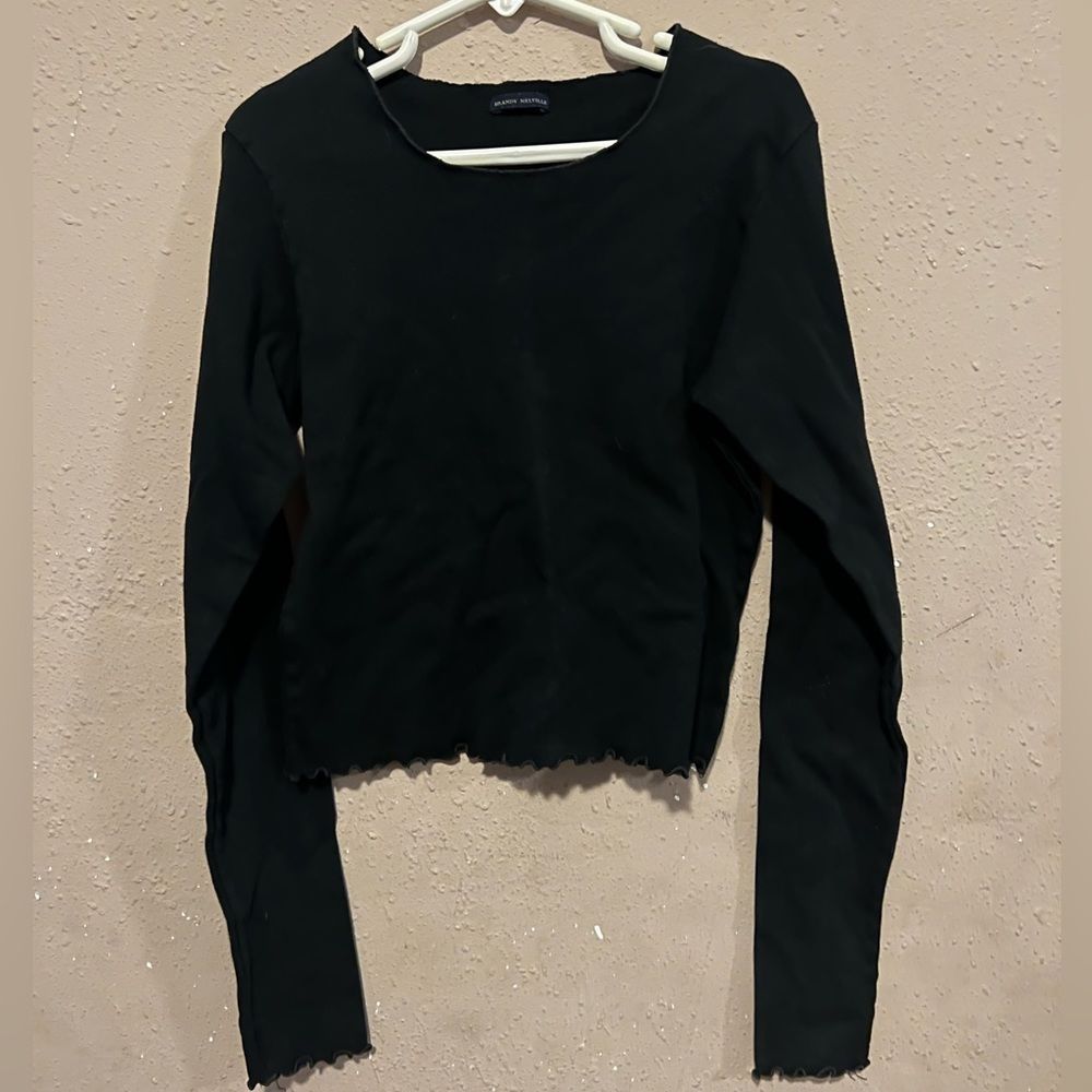 Brandy Melville long sleeve top black